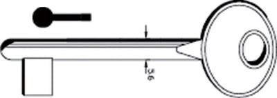 Chiave Passepartout Patent PP27M Ottonata (SLC 6P1MP)