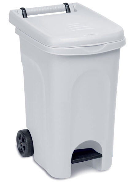 Pattumiera Stefanplast ruote/pedale lt.60 bianco