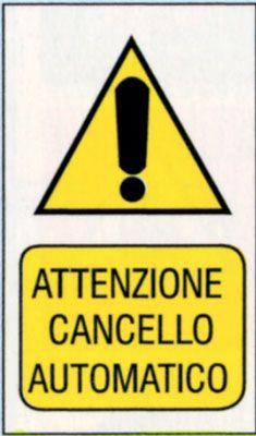 Targa 20x30 cancello automatico (pezzi 10)