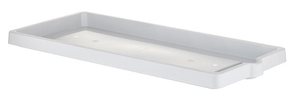 Sottovaso fioriera legno, colore bianco ghiaccio cm.94x36x5,5h