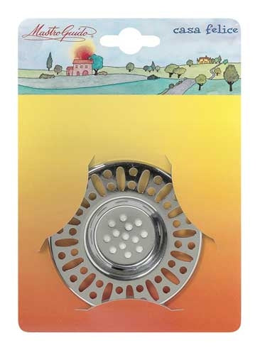 Griglia per lavello inox blister diametro 80 mm.