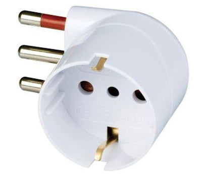 Adattat.schuko 90g 16a 2p+t bianco