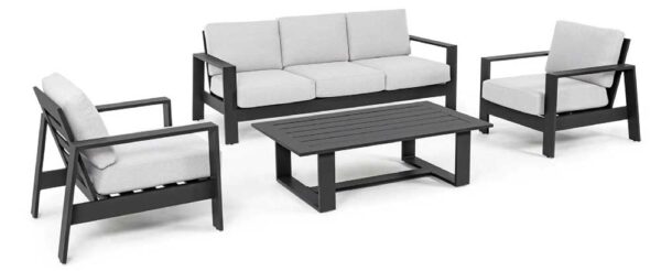 Salotto Alluminio Set Bally Grigio