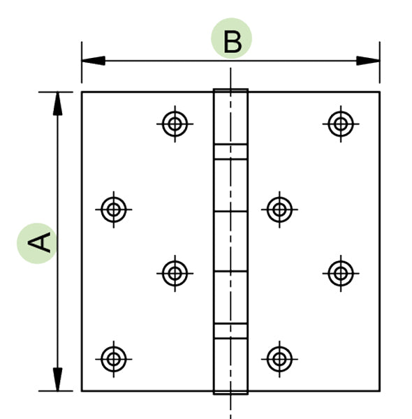 Cerniere pom.piano p.3x3x2 ottone