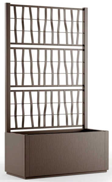 Fioriera con spalliera Ethica cm.80x36x140h Tortora