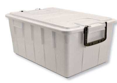 Cassa food box impilabile e sovrapp.c/coperchio 58x26x38 lt.40 bianco