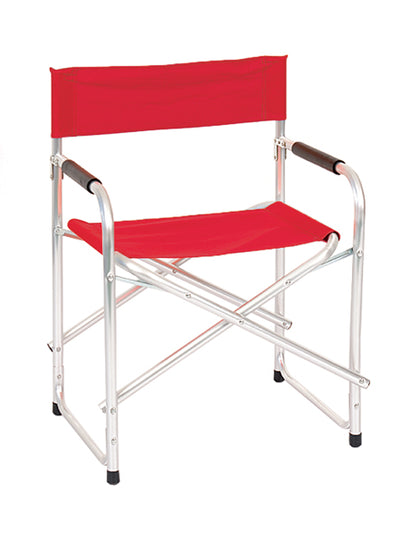 Poltrona regista alluminio poliestere rosso