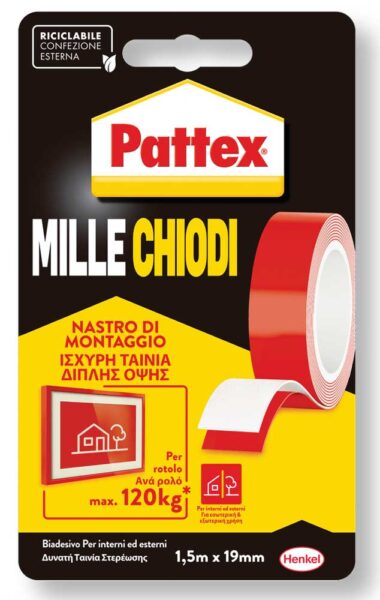 Pattex Millechiodi Tape mm19x1,5mt.