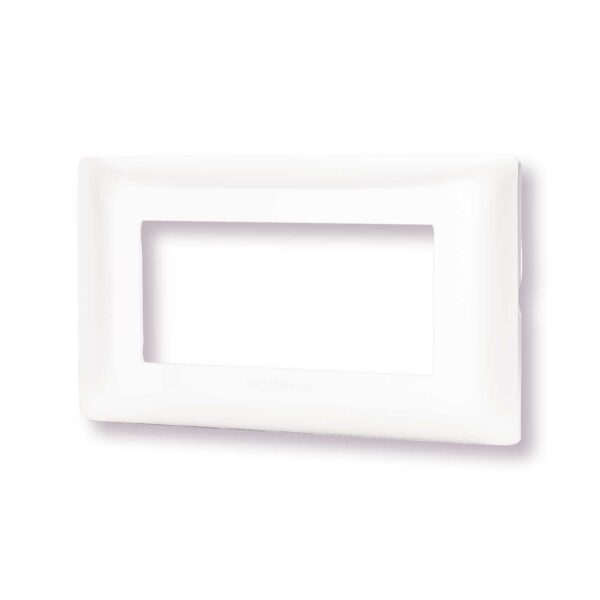 Placca 4 moduli bianco serie Matix
