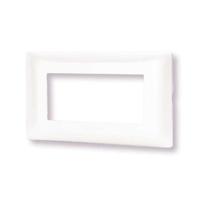 Placca 4 moduli bianco serie Matix