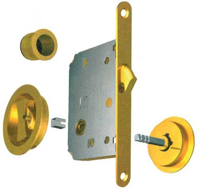 Kit ottone per porte scorrevoli 50mm oro lucido