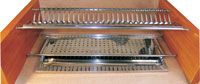 Coppie reti scolapiatti con gocciolatoio in acciaio inox cm.76