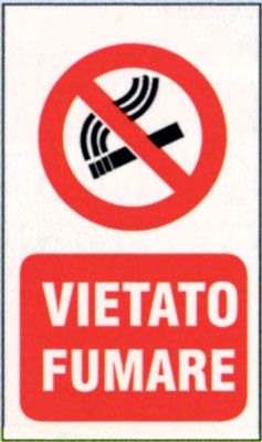 Targa 20x30 vietato fumare (pezzi 10)