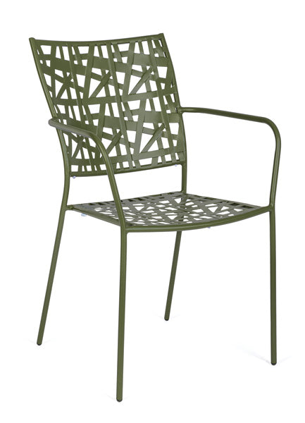 Sedia kelsie c/bracc.verde forest