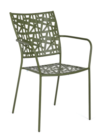 Sedia kelsie c/bracc.verde forest