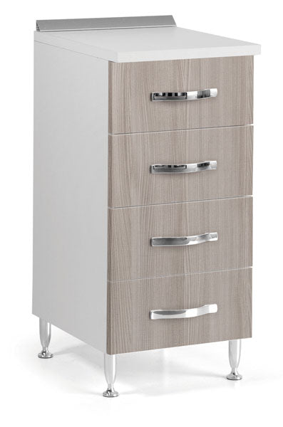 Cassettiera 4cassetti 40cm bianco olmo
