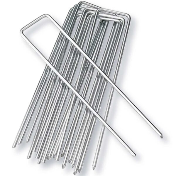 Picchetti fermaprato zincati cm 20x4  busta da 20 pezzi