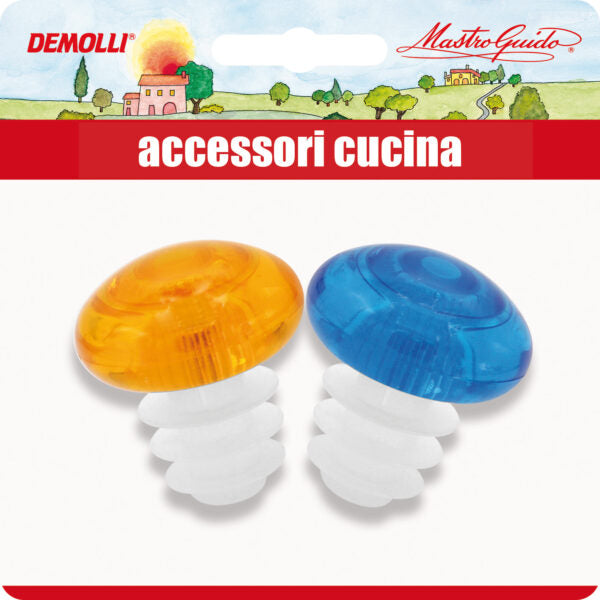 Tappi trasparenti con alette blister da 2 pezzi