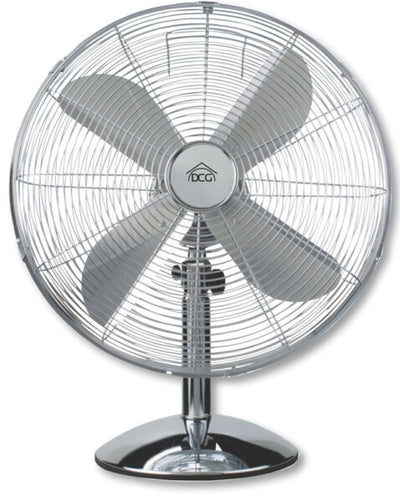 Ventilatore da tavolo 40 cm in metallo cromato 3 velocità 50W