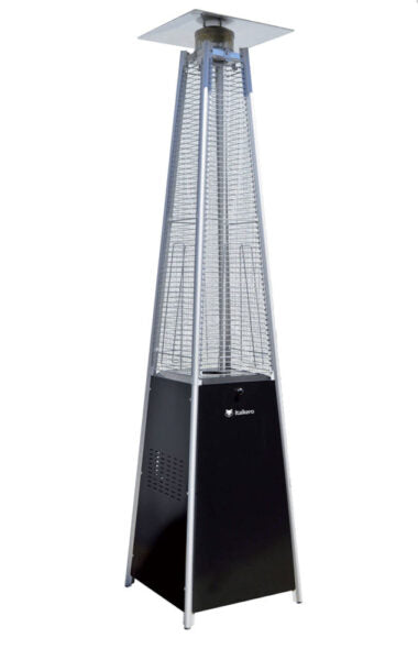 Stufa torre modello piramide a gas nera