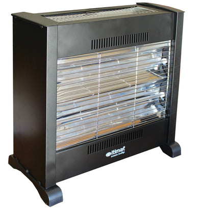 Stufa al quarzo 3 candele 3x600w nero