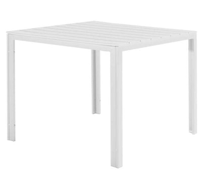 Tavolo Tenerife Effetto Legno Bianco CM.78x78x74H