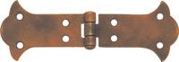 Cerniera piana in ottone finitura ferro antico mm.135x47
