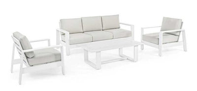 Salotto Alluminio Set Bally Bianco