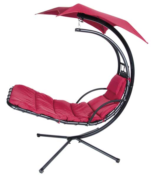 Dondolina leaf 145x140x205cm rosso