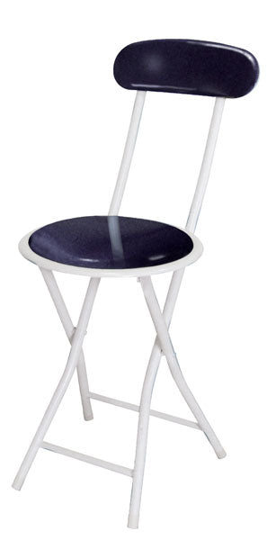 Sgabello chiudibile con spalliera nero