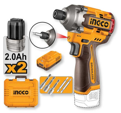 Avvitatore Impulsi Compact BL 16V 170N.m 2 Batterie 2ah