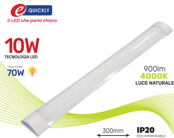 Led batten 10w 900lm 300mm 4000k