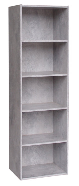 Libreria 40x29x132h cemento in mdf laminato