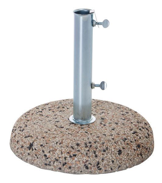 Base per ombrelloni a palo in cemento/ghiaia 35kg per pali Ø 38/48 mm