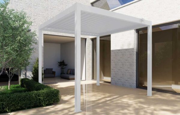 Pergola Bioclimatica Circe100 3x3x2,5H Acciaio Bianco
