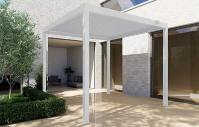 Pergola Bioclimatica Circe100 3x3x2,5H Acciaio Bianco