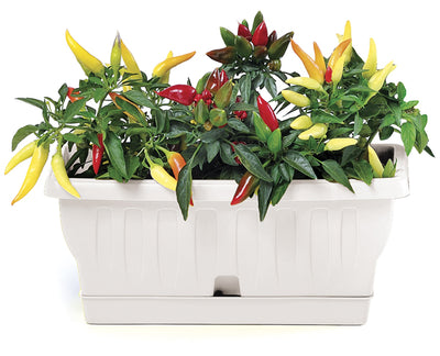 Fioriera natura cm.50 bianco