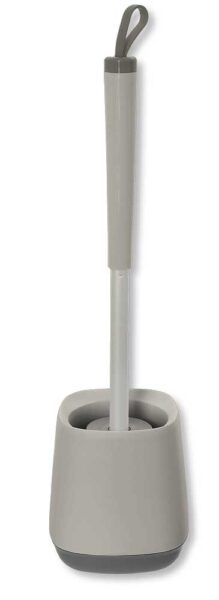Portascopino Ducato in PP manico alluminio, ciuffo silicone, grigio