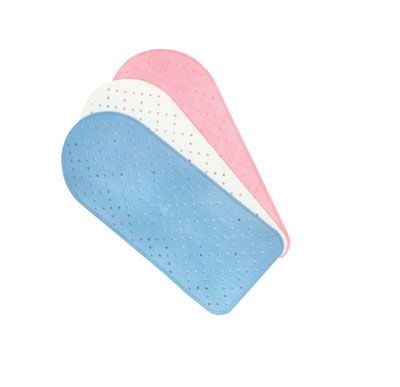 Tappeto vasca in gomma con ventose 77 x 37 cm, colore: bianco