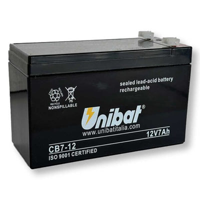 Batteria Servizi SLA Unibat 12V 7Ah Dx/Sx