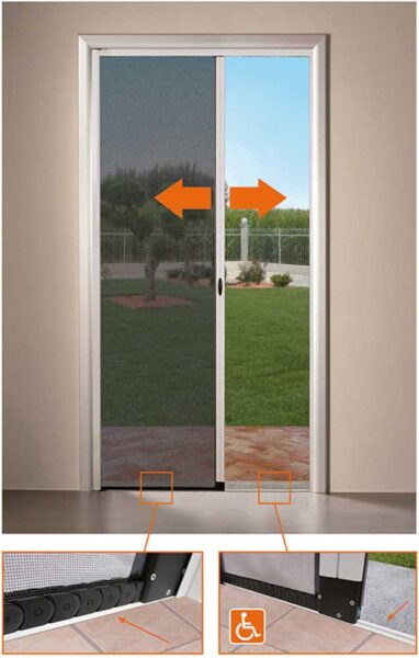 Zanzariera Tanke 250x135 a carrarmato bianco 9016