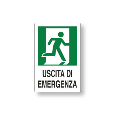Targa 20x30 Uscita di Emergenza DX (Busta 10pz)