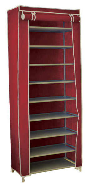 Armadio in acciaio 9 piani fabio tnt burgundi cm.60x30x152h