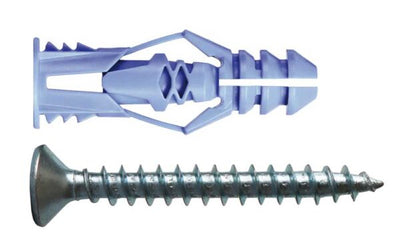 Tasselli nylon cobra triple grip mm8 + viti + barattolo promo 50 pz