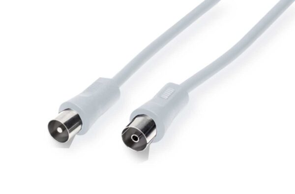 Cavo antenna sp.iec75ohm/pr.iec75ohm+ adatt.sp/sp.iec75ohm 2mt bianco