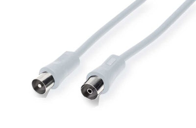 Cavo antenna sp.iec75ohm/pr.iec75ohm+ adatt.sp/sp.iec75ohm 2mt bianco