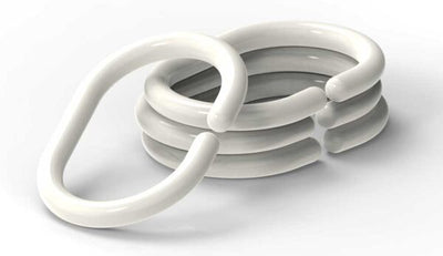 Anelli x tende doccia bianco(blister 12pz)