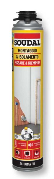 Schiuma Poliuretanica Montaggio e Isolamento Pistola 750ML Champagne