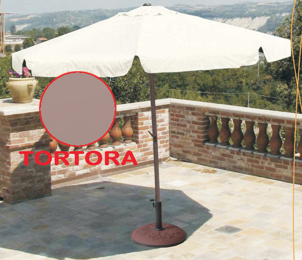 Ombrellone alluminio quadrato mt.3x3 tortora