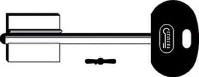 Chiave Doppia Mappa Grandi Testa Plastica 2MO7P165 (SLC 5MT5BP)